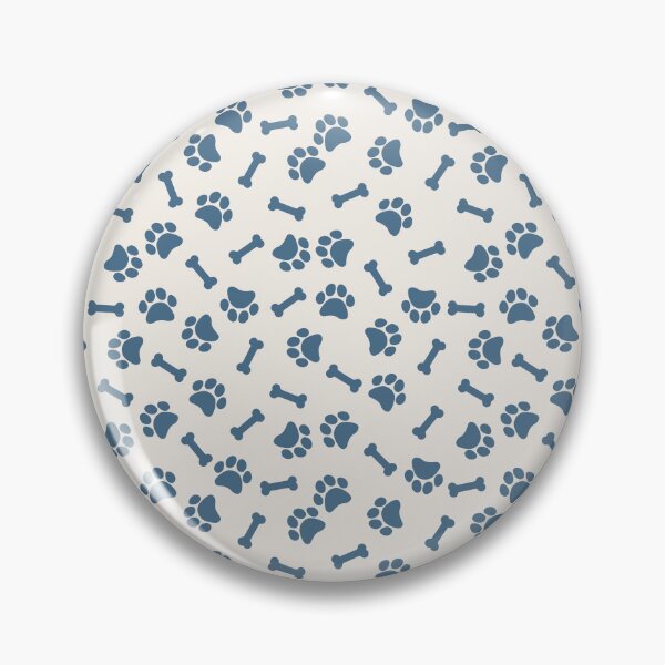 Item preview, Cream And Blue Dog Paw And Bone Pattern designed and sold by pattern-archive.
