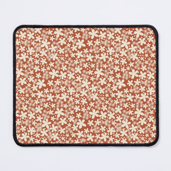 Item preview, Ditsy Daisy Pattern in Burnt Orange and Cream | Retro Floral Print designed and sold by MizzleInk.