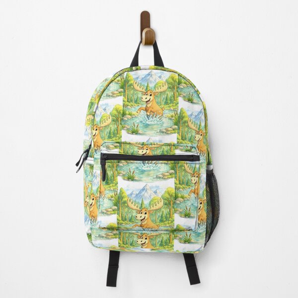 Item preview, Playful Mountain Moose | Splashing Woodland Adventure designed and sold by Clothes With Smiling Animals Walt Gral.