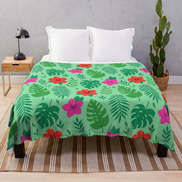 Item preview, tropical flowers and leaves designed and sold by burbura.