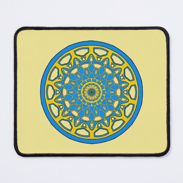 Item preview, Blue and Gold Geometric Circular Pattern designed and sold by EsmArtUniverse.