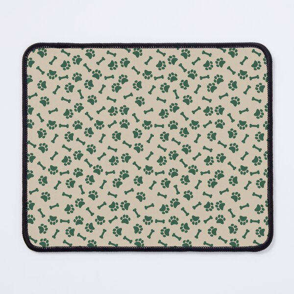 Item preview, Sand And Green Dog Paw And Bone Pattern designed and sold by pattern-archive.