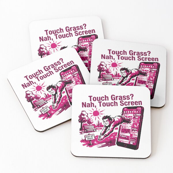 Item preview, Touch Grass Nah Touch | Screen Funny Quote designed and sold by XYZ LAB by Jesuperman.