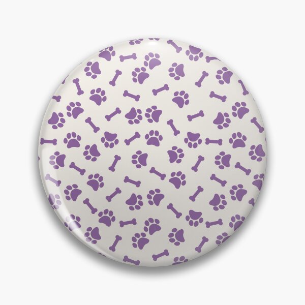 Item preview, Cream And Purple Dog Paw And Bone Pattern designed and sold by pattern-archive.