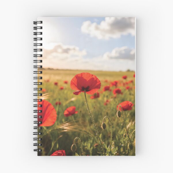 Item preview, Vibrant Red Poppy Flower Field in Golden Summer Meadow designed and sold by Dezinix.