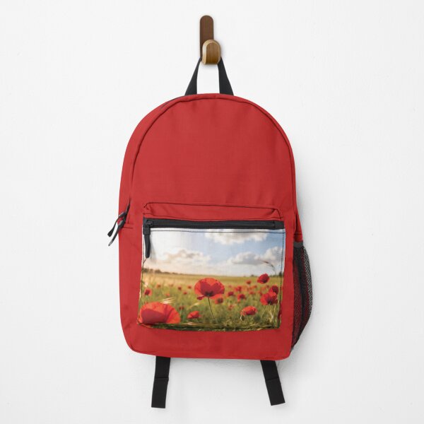 Item preview, Vibrant Red Poppy Flower Field in Golden Summer Meadow designed and sold by Dezinix.