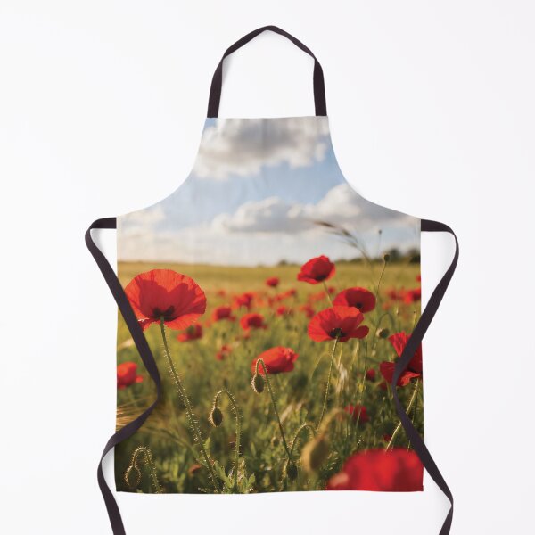 Item preview, Vibrant Red Poppy Flower Field in Golden Summer Meadow designed and sold by Dezinix.