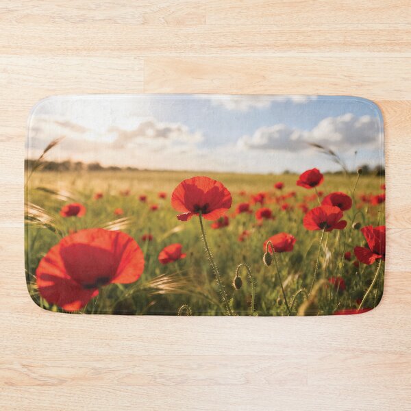 Item preview, Vibrant Red Poppy Flower Field in Golden Summer Meadow designed and sold by Dezinix.
