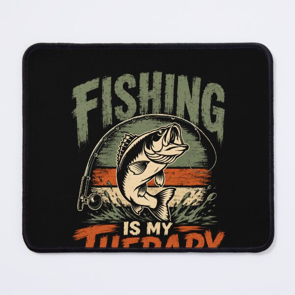Item preview, Fishing Is My Therapy Angler Fisherman Bass Fishing Hobby designed and sold by SkeletonsDanger.