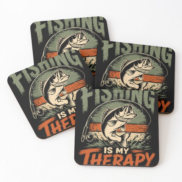 Item preview, Fishing Is My Therapy Angler Fisherman Bass Fishing Hobby designed and sold by SkeletonsDanger.