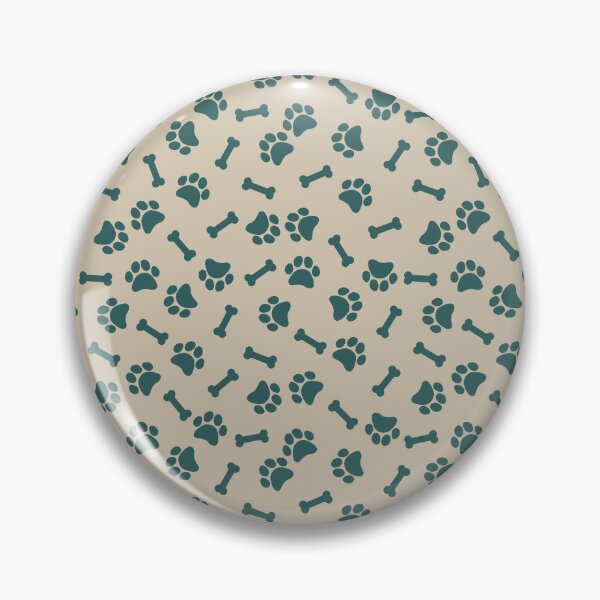 Item preview, Beige And Teal Dog Paw And Bone Pattern designed and sold by pattern-archive.