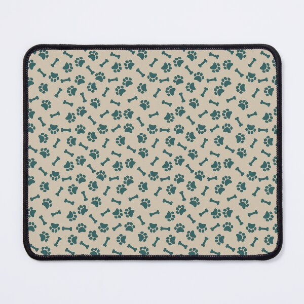 Item preview, Beige And Teal Dog Paw And Bone Pattern designed and sold by pattern-archive.