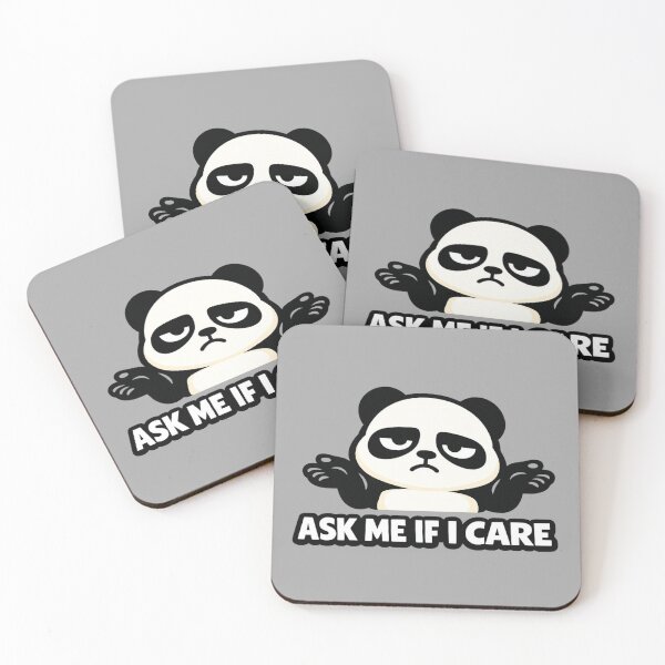 Item preview, Funny Panda Ask Me If I Care Sticker | Sarcastic Quote Gift designed and sold by Gremlin Hours.