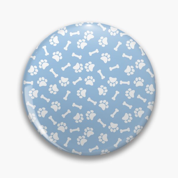 Item preview, Baby Blue And White Dog Paw And Bone Pattern designed and sold by pattern-archive.