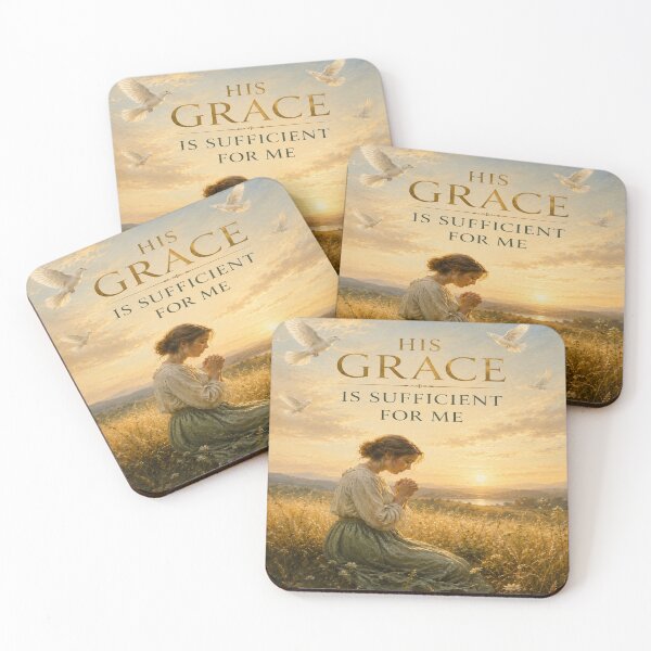 Item preview, His Grace Is Sufficient For Me Christian Cross Art designed and sold by Faith & Grace design .