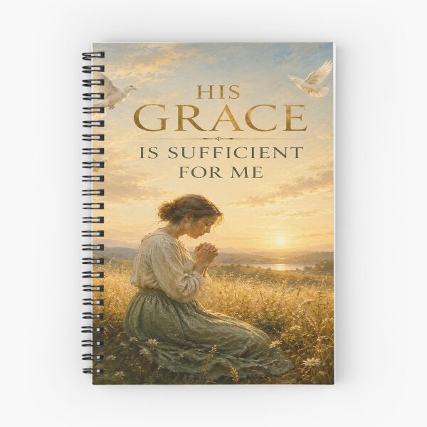 Item preview, His Grace Is Sufficient For Me Christian Cross Art designed and sold by Faith & Grace design .