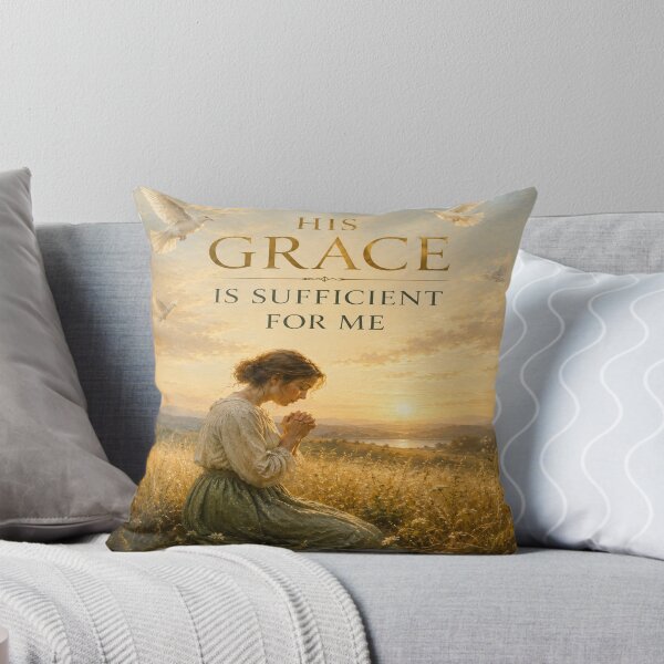 Item preview, His Grace Is Sufficient For Me Christian Cross Art designed and sold by Faith & Grace design .