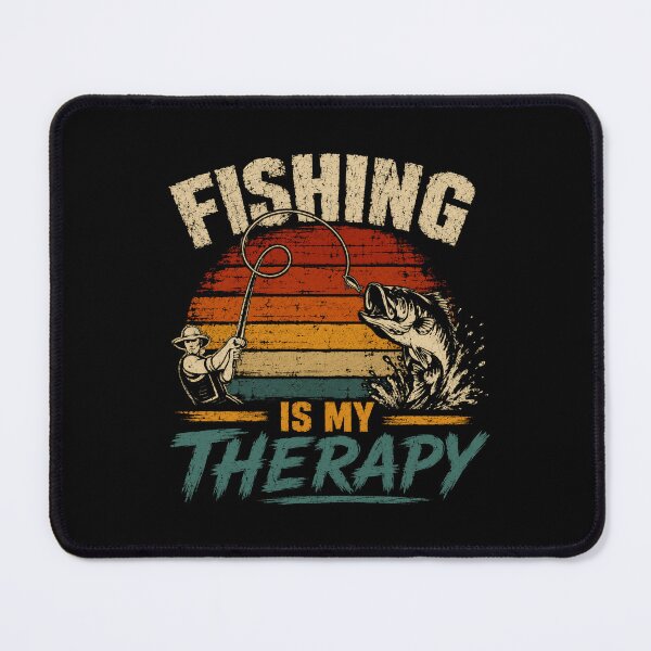 Item preview, Fishing Is My Therapy Angler Fisherman Hobby Outdoors designed and sold by SkeletonsDanger.