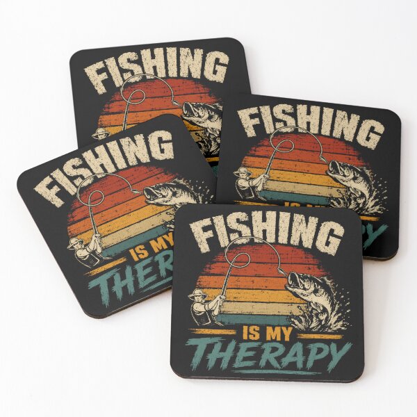 Item preview, Fishing Is My Therapy Angler Fisherman Hobby Outdoors designed and sold by SkeletonsDanger.