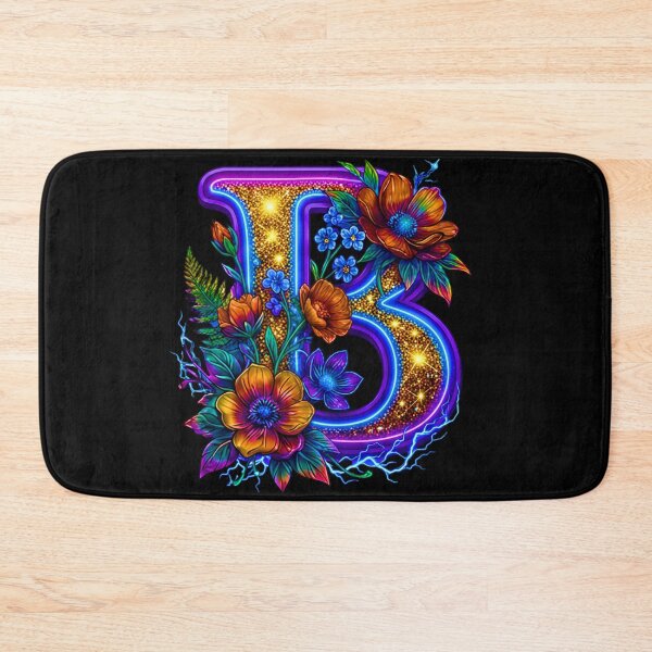 Item preview, Copy of Floral Neon B Initial Monogram designed and sold by MBBialyPiksel.
