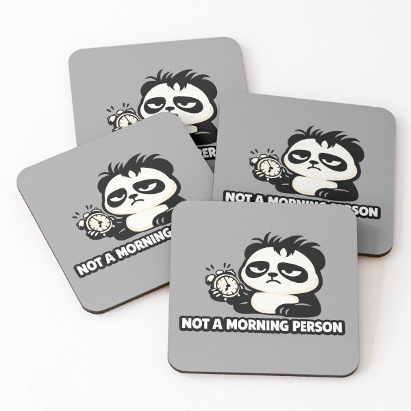 Item preview, Funny Panda Not A Morning Person Sticker | Coffee Before Talking Meme designed and sold by Gremlin Hours.