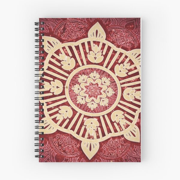 Item preview, Ornate Red and Cream Wheel Mandala designed and sold by StudioGothics.