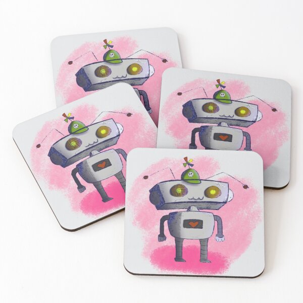 Item preview, Cute Cartoon Heart Chest Robot designed and sold by StudioGothics.