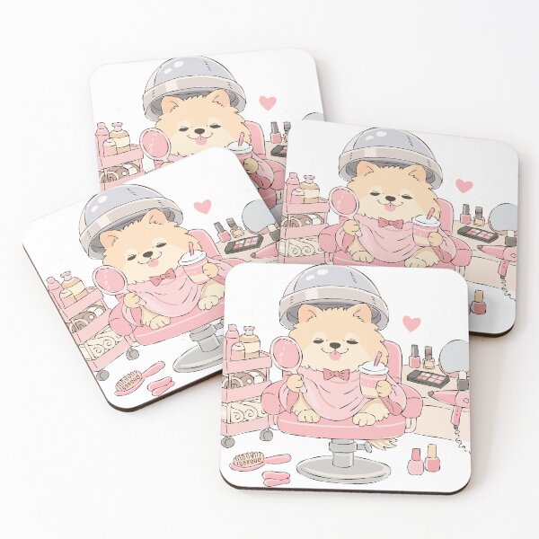 Item preview, Cute cartoon Pomeranian dog enjoying a beauty salon treatment  designed and sold by maewjpho.