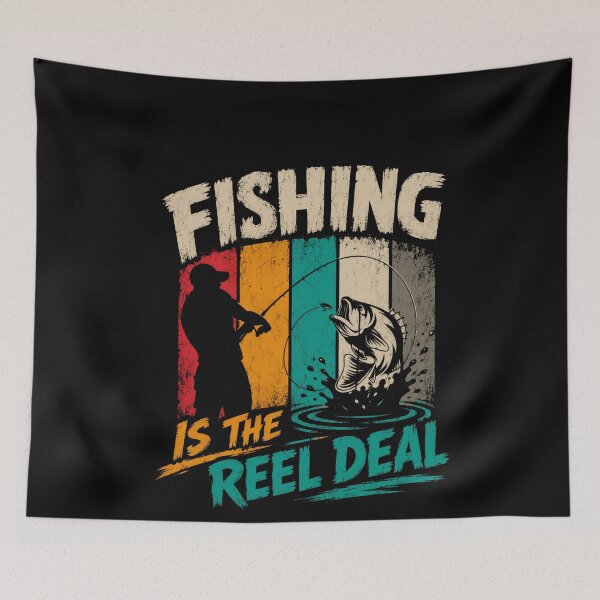 Item preview, Fishing Is The Reel Deal Fisherman Angler Outdoors Bass Fishing Humor designed and sold by SkeletonsDanger.