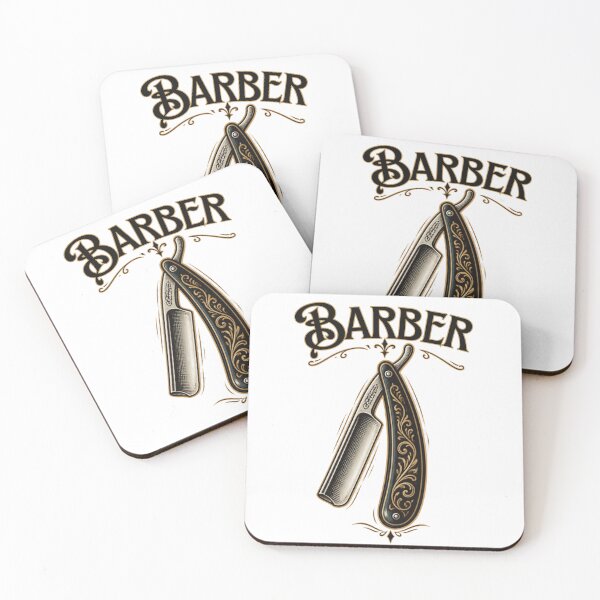 Aperçu de l'œuvre Rasoir droit de barbier classique au design vintage créée et vendue par Barber MD Culture.