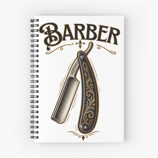 Item preview, Classic Barber Script Straight Razor Vintage Design designed and sold by Barber MD Culture.