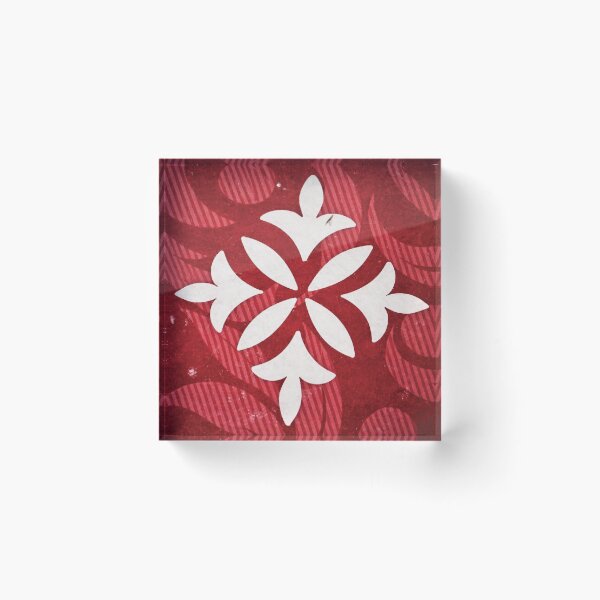 Item preview, Red and White Fleur De Lis Ornament designed and sold by StudioGothics.