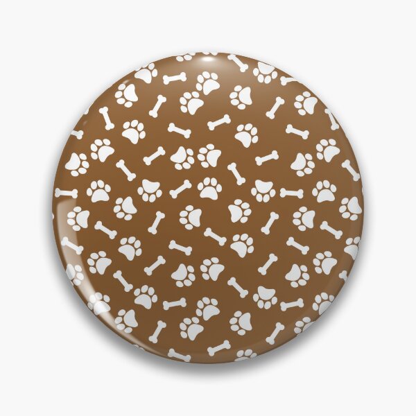 Item preview, Bronze And White Dog Paw And Bone Pattern designed and sold by pattern-archive.
