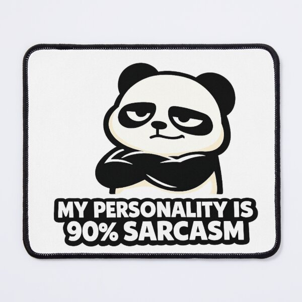 Item preview, Funny Sarcastic Panda Sticker | My Personality Is 90% Sarcasm | Cute Introvert Meme Gift designed and sold by Gremlin Hours.