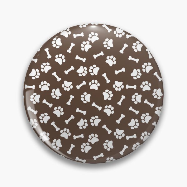 Item preview, Brown And White Dog Paw And Bone Pattern designed and sold by pattern-archive.