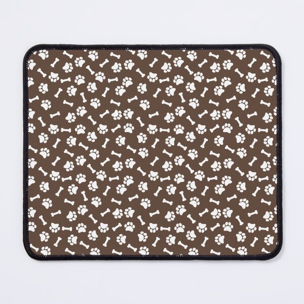Item preview, Brown And White Dog Paw And Bone Pattern designed and sold by pattern-archive.