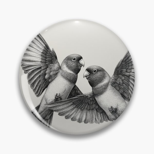 Item preview, A pair of Lovebirds in mid-flight, Birds in Motion designed and sold by CDC40.