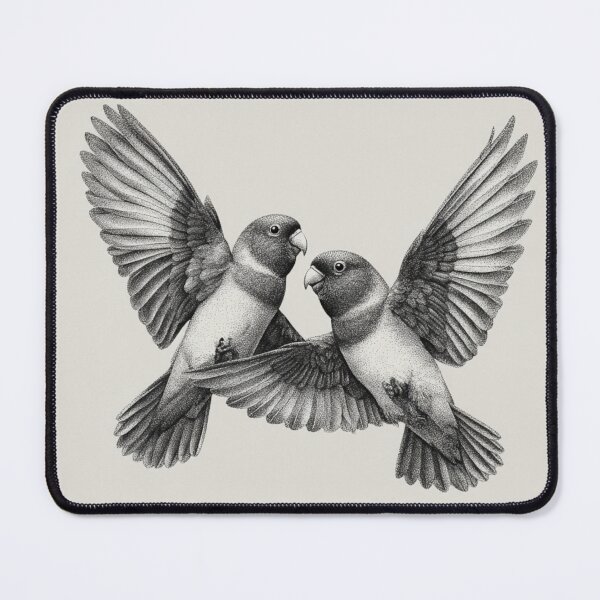 Item preview, A pair of Lovebirds in mid-flight, Birds in Motion designed and sold by CDC40.