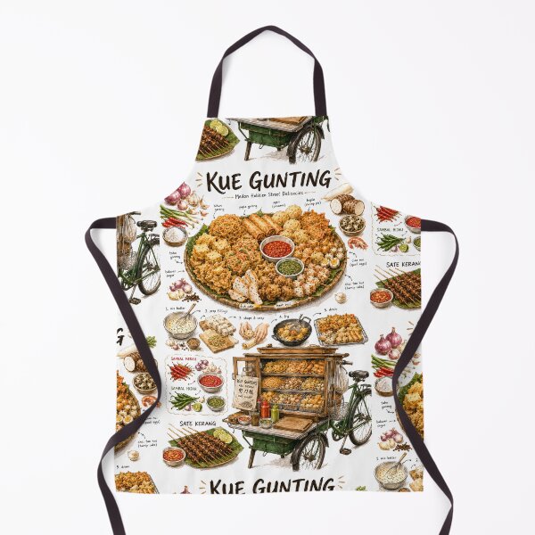 Item preview, Kue Gunting (Kue-Kue Medan) Recipe Shirt – Hand-Drawn Italian Pasta Cooking Diagram Tee, Minimalist Food Illustration designed and sold by fishnsteve.