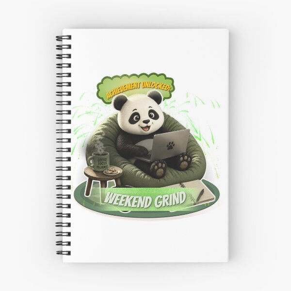 Item preview, Achievement Unlocked Weekend Grind Cute Panda Gamer Sticker designed and sold by EnginerdStudio.