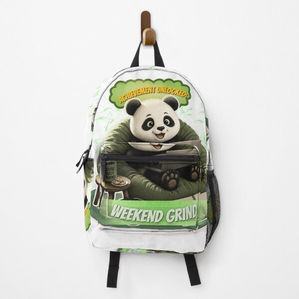 Item preview, Achievement Unlocked Weekend Grind Cute Panda Gamer Sticker designed and sold by EnginerdStudio.