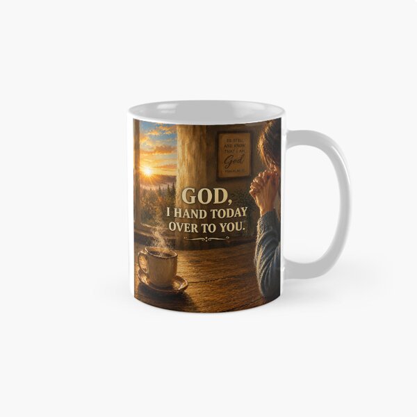 Item preview, God I Hand Today Over To You Christian Prayer Art designed and sold by Faith & Grace design .