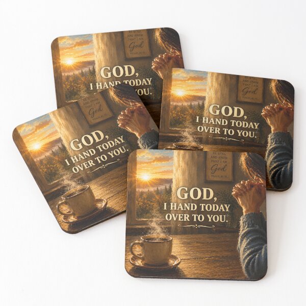 Item preview, God I Hand Today Over To You Christian Prayer Art designed and sold by Faith & Grace design .