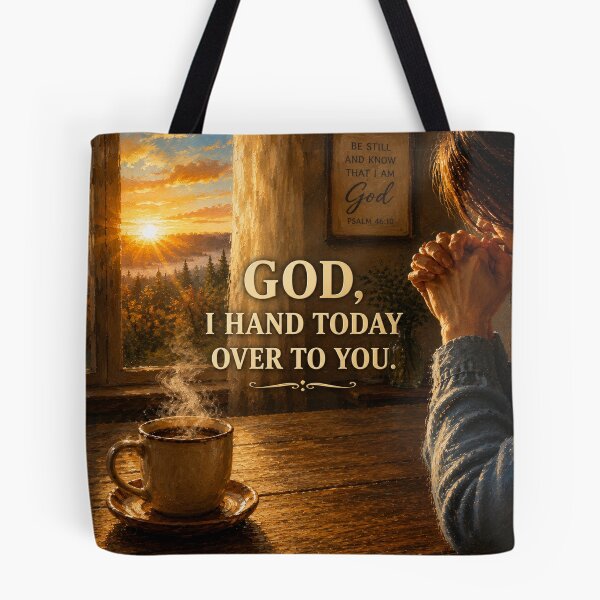 Item preview, God I Hand Today Over To You Christian Prayer Art designed and sold by Faith & Grace design .