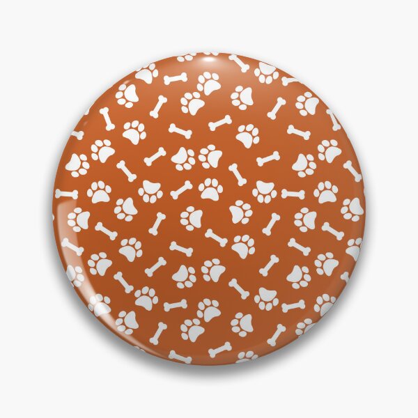 Item preview, Burnt Orange And White Dog Paw And Bone Pattern designed and sold by pattern-archive.