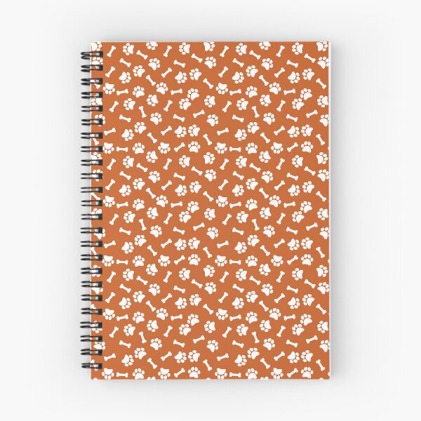 Item preview, Burnt Orange And White Dog Paw And Bone Pattern designed and sold by pattern-archive.