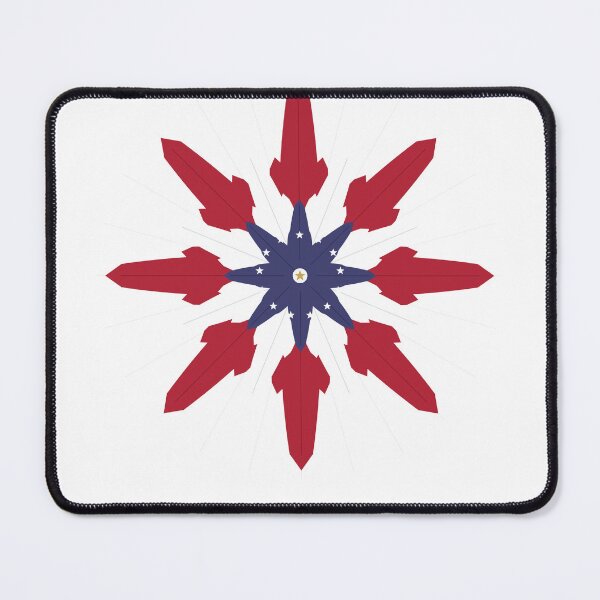Item preview, USA Flower Star Burst Patriotic Paper Cut Art designed and sold by Igrowlab254.