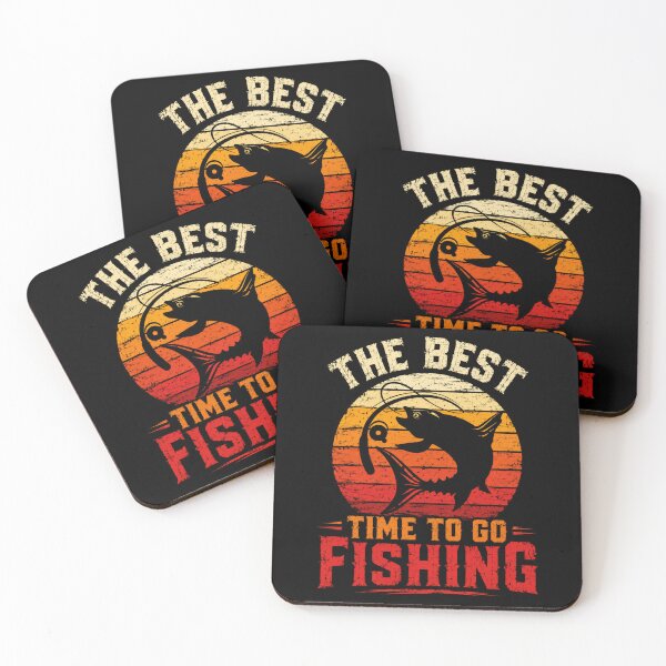 Item preview, The Best Time To Go Fishing Angler Fisherman Hobby designed and sold by SkeletonsDanger.