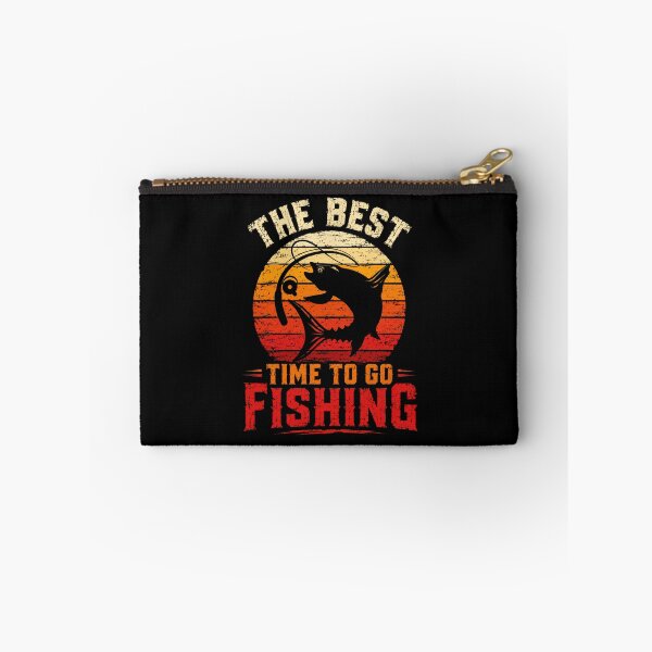 Item preview, The Best Time To Go Fishing Angler Fisherman Hobby designed and sold by SkeletonsDanger.