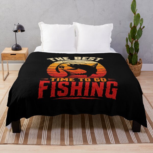 Item preview, The Best Time To Go Fishing Angler Fisherman Hobby designed and sold by SkeletonsDanger.
